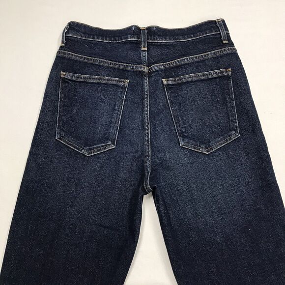 AGOLDE Pinch Waist Skinny Jeans Women 28x30 Dark Wash Blue Whisker USA Stretch - Picture 7 of 16